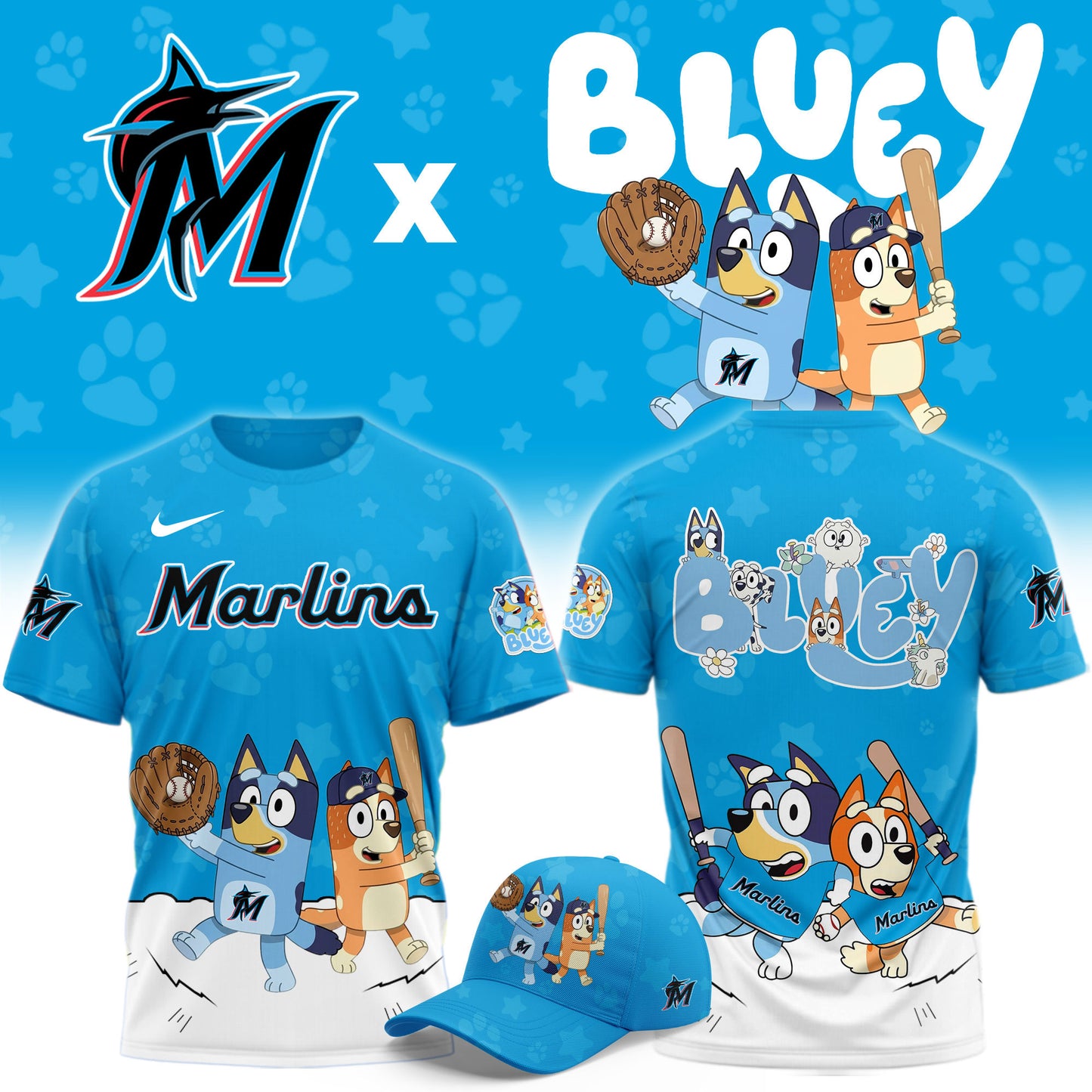 Miami Marlins Bluey Night Game Limited T-Shirt