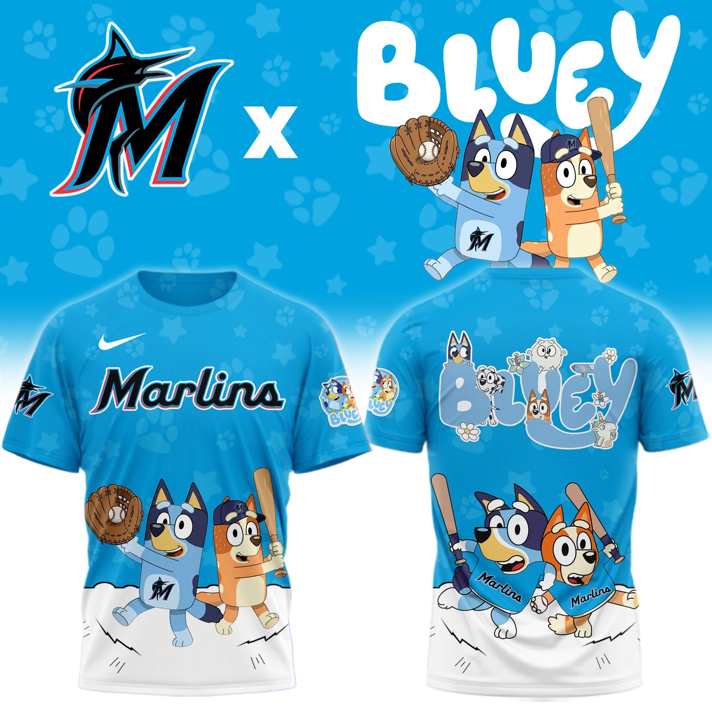 Miami Marlins Bluey Night Game Limited T-Shirt