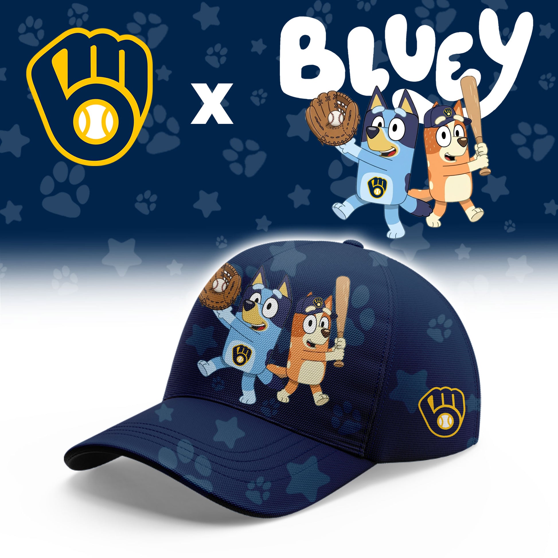 Milwaukee Brewers Bluey Night Game Limited T-Shirt