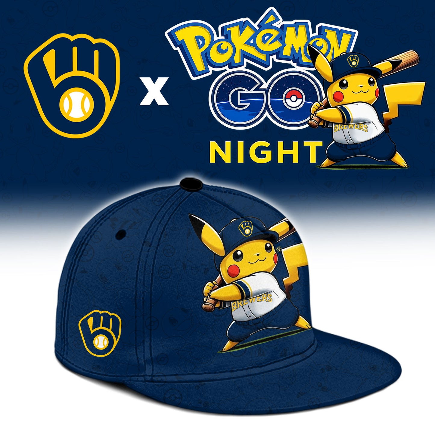 Milwaukee Brewers Pokemon GO Night Limited Baseball Jersey