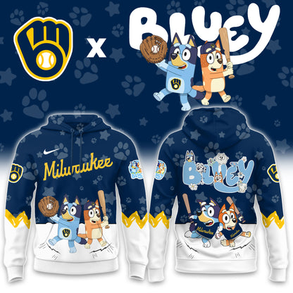 Milwaukee Brewers Bluey Night Game Limited Hoodie