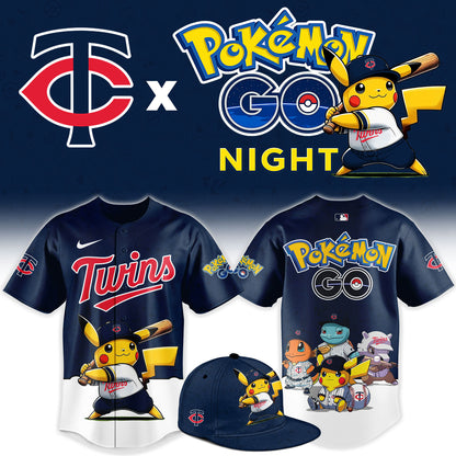 Minnesota Twins Pokemon GO Night Limited Baseball Jersey