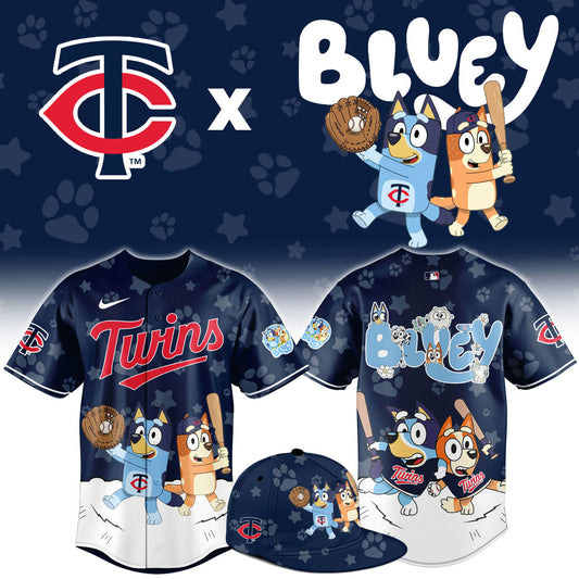 Minnesota Twins Bluey Night Game Limited Baseball Jersey