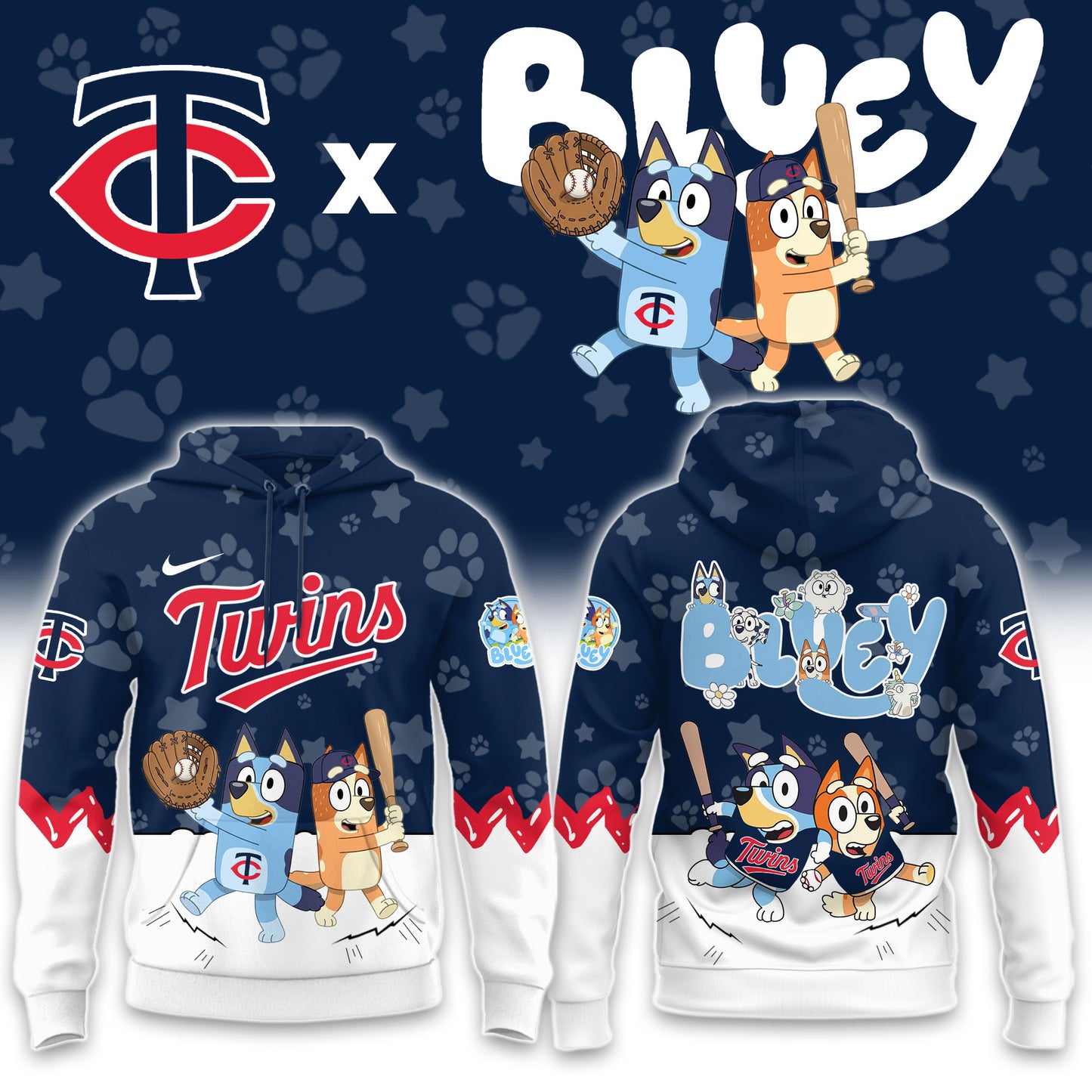 Minnesota Twins Bluey Night Game Limited Hoodie