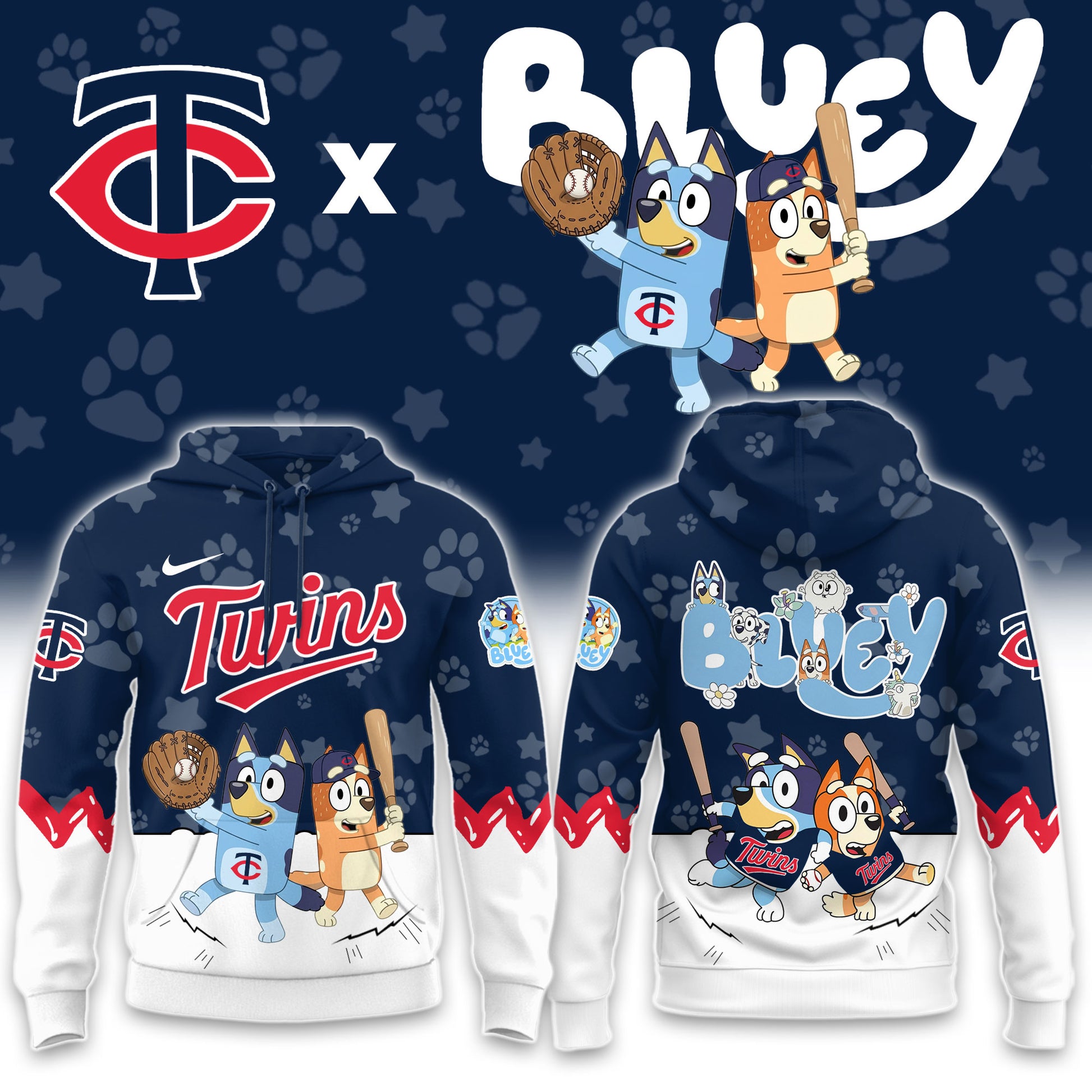 Minnesota Twins Bluey Night Game Limited Hoodie