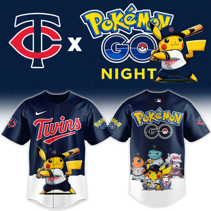Minnesota Twins Pokemon GO Night Limited Baseball Jersey