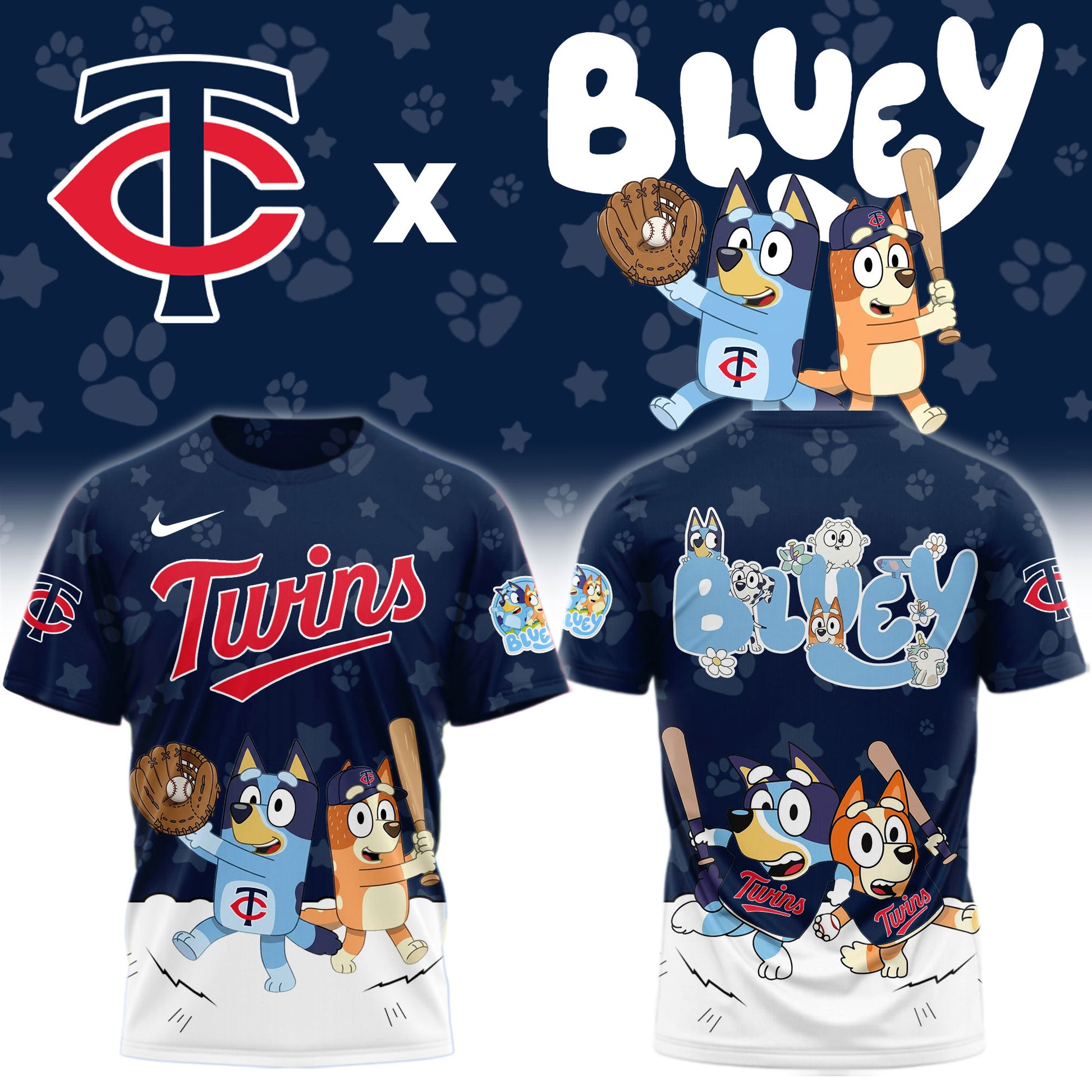 Minnesota Twins Bluey Night Game Limited T-Shirt