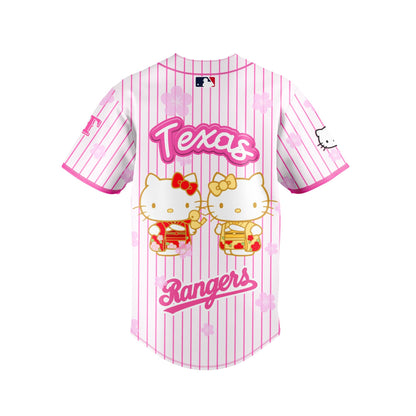 Texas Rangers Baseball Jersey 🌸💕 Hello Kitty Night Happy GirlsDay! Hinamatsuri Jersey