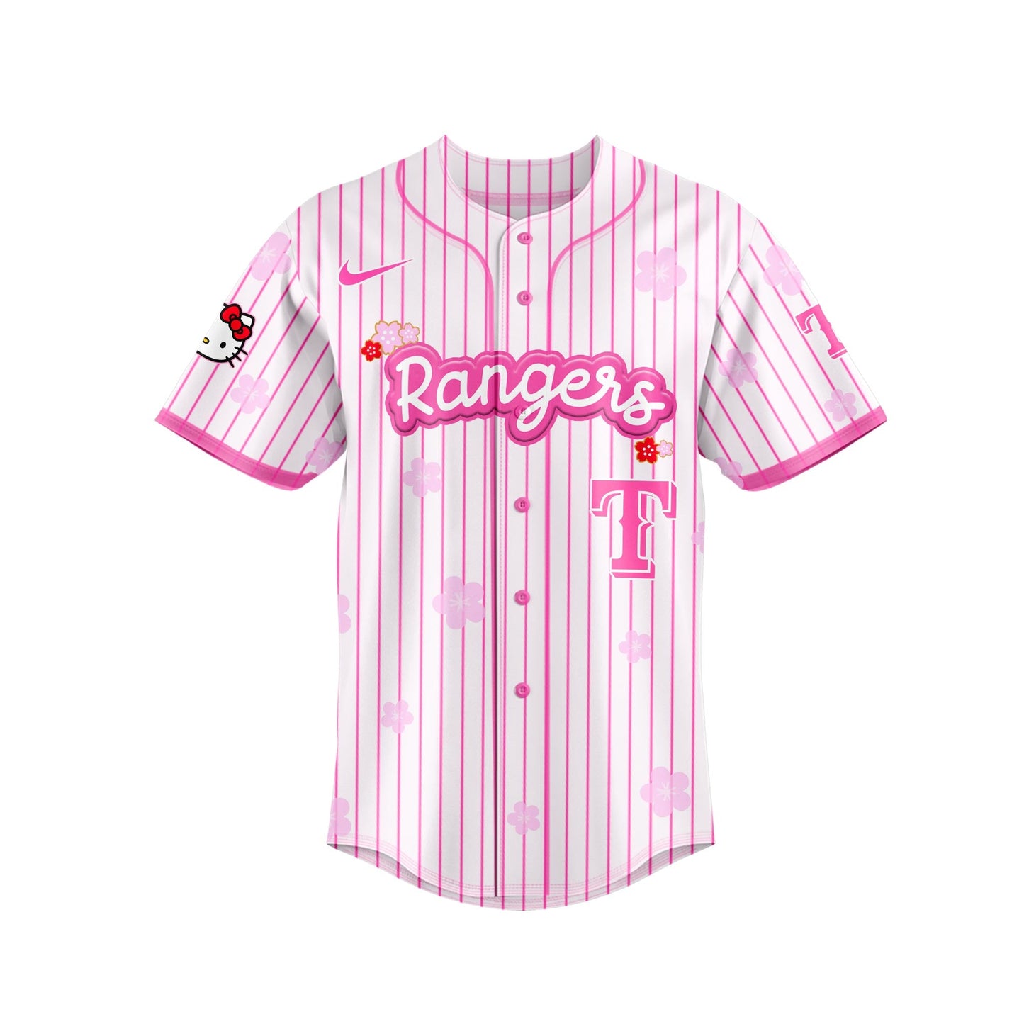 Texas Rangers Baseball Jersey 🌸💕 Hello Kitty Night Happy GirlsDay! Hinamatsuri Jersey Custom Name