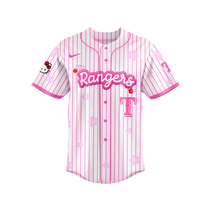 Texas Rangers Baseball Jersey 🌸💕 Hello Kitty Night Happy GirlsDay! Hinamatsuri Jersey Custom Name