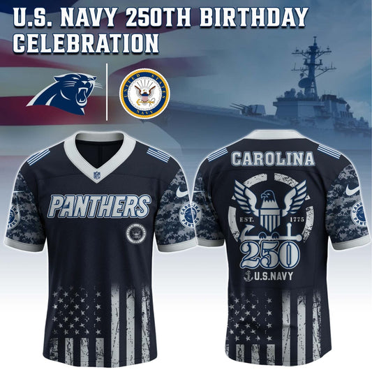 Carolina Panthers x U.S NAVY 250TH Birthday Special Edition Jersey - Tycheco