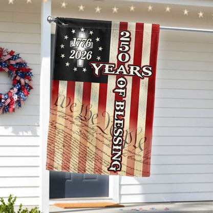 250 Years of Blessing Flag, 1776 2026 We The People Christian Cross Decor