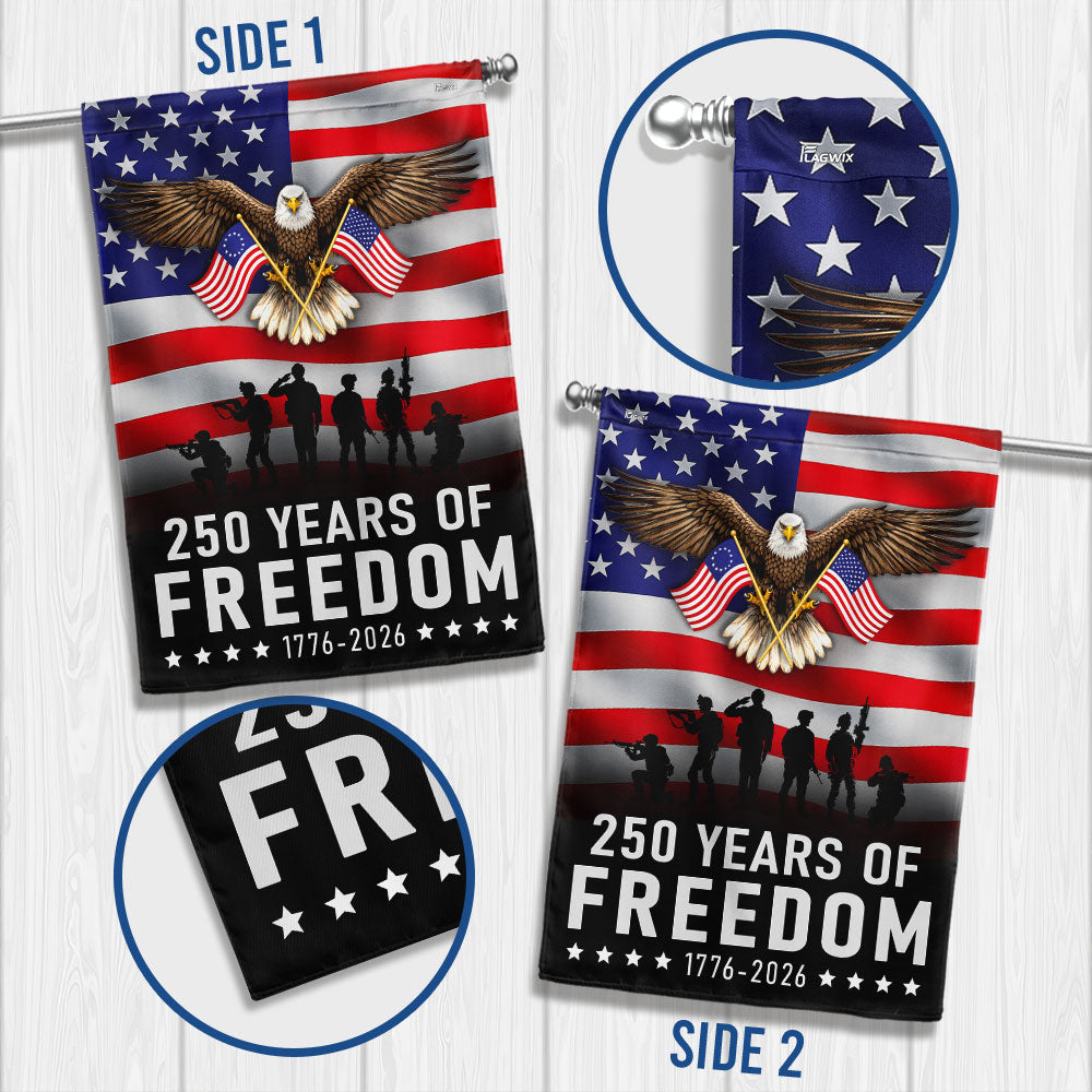 Patriotic Eagle Betsy Ross 250 Flag for 250 Years of Freedom Anniversary