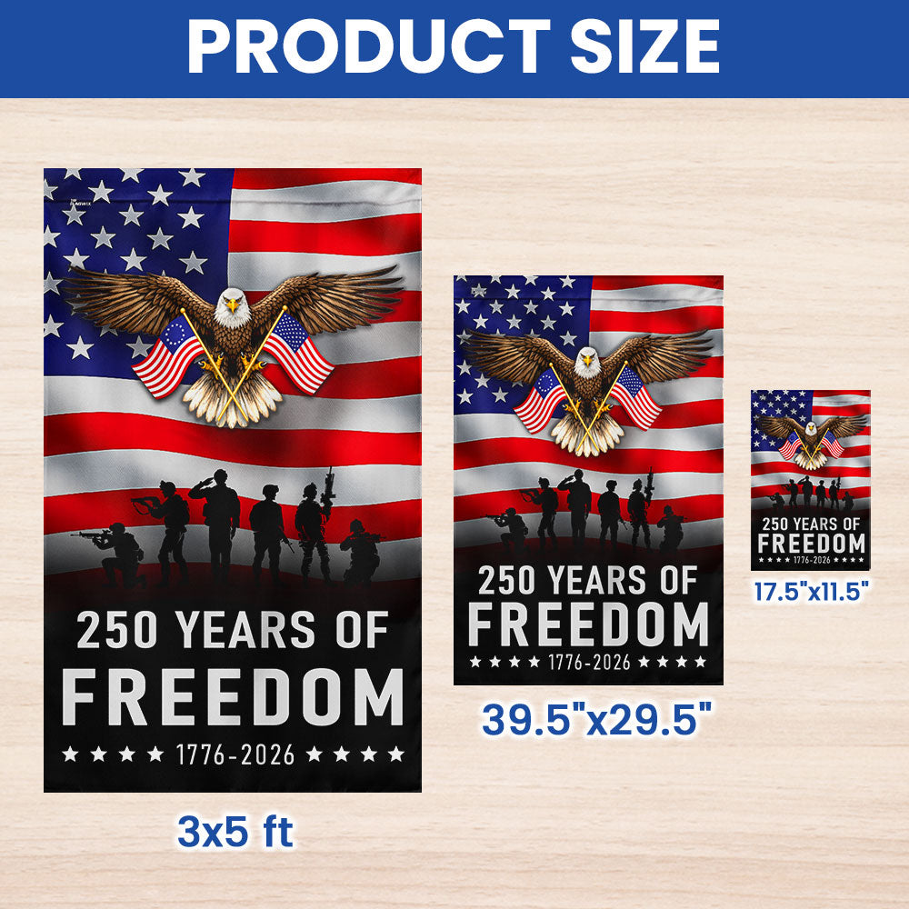 Patriotic Eagle Betsy Ross 250 Flag for 250 Years of Freedom Anniversary