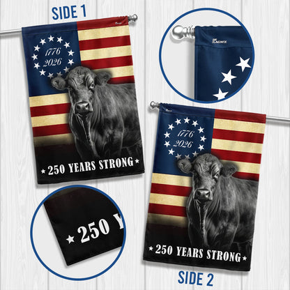 250 Years Strong Black Angus Cattle 1776 2026 Farmhouse Patriotic Decor