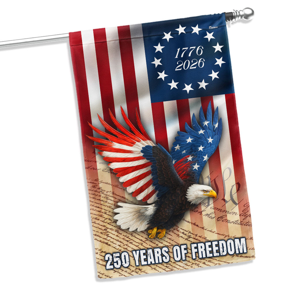 250 Years of Freedom Flag, 1776 2026 Patriotic Eagle We The People Decor
