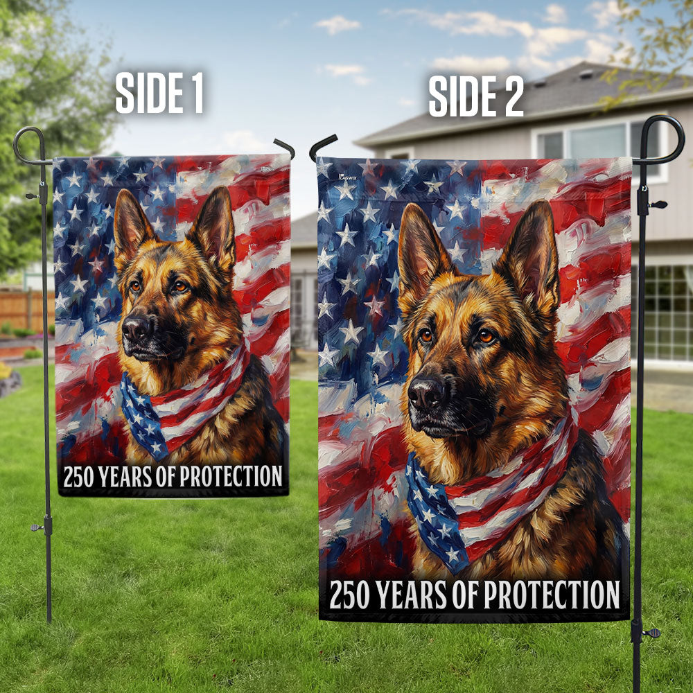 Dog American Flag, 250th Anniversary German Shepherd Patriot US Flag