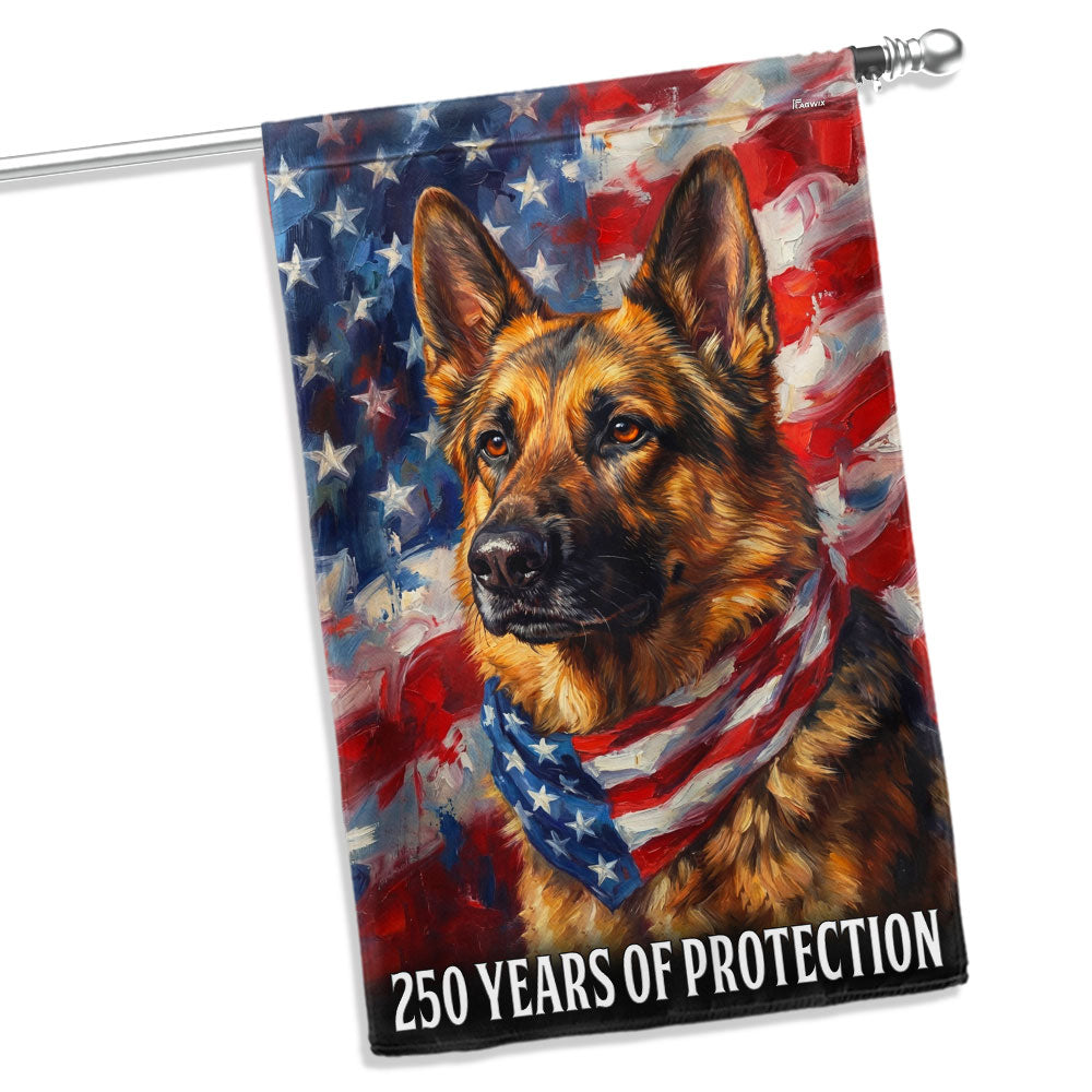 Dog American Flag, 250th Anniversary German Shepherd Patriot US Flag