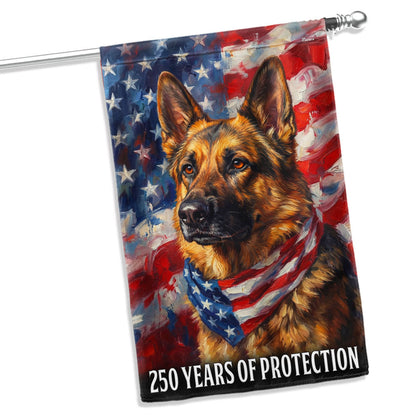 Dog American Flag, 250th Anniversary German Shepherd Patriot US Flag