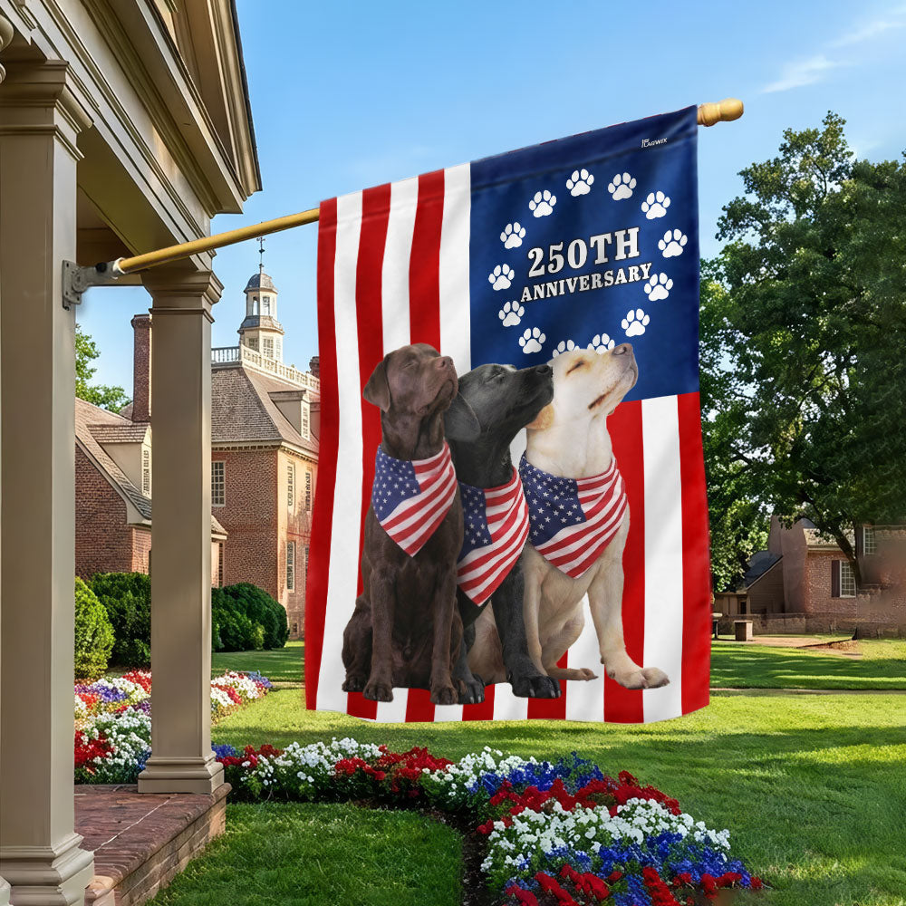 Dog American Flag, 250th Anniversary Labrador Retriever US Flag