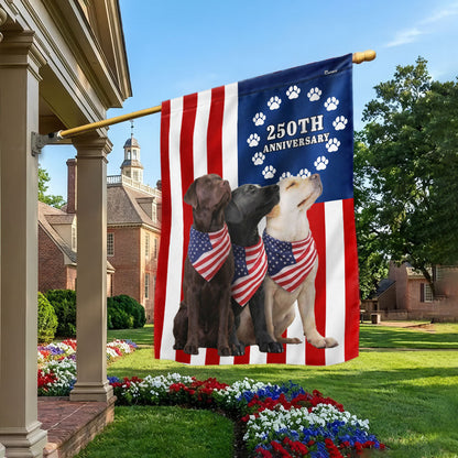 Dog American Flag, 250th Anniversary Labrador Retriever US Flag