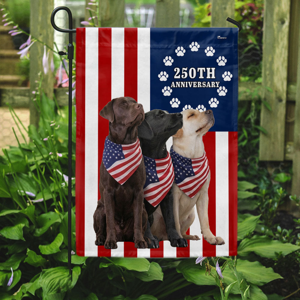 Dog American Flag, 250th Anniversary Labrador Retriever US Flag