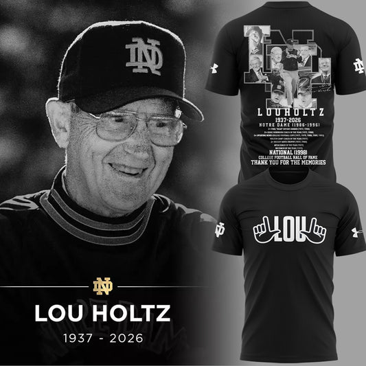 Thanks for the Memories - Legacy Of Lou Holtz T-Shirt Black - Notre Dame Lou Holtz Shirt