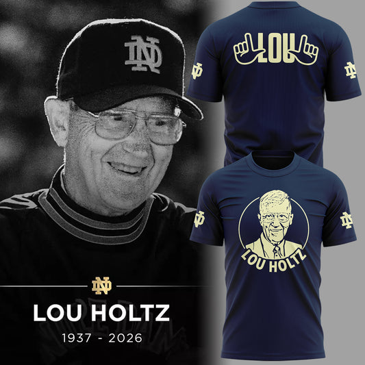Thanks for the Memories - Legacy Of Lou Holtz T-Shirt Navy - Notre Dame Lou Holtz Shirt