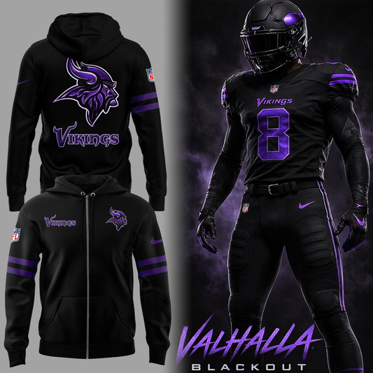 Minnesota Vikings ‘Black Out’ 2026 Special Edition Zip Hoodie