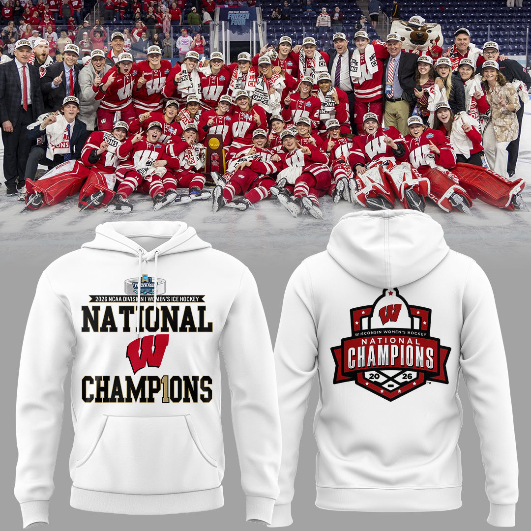 Limited Edition Wisconsin Badgers 2026 Women’s Hockey National Champions🏆 Hoodie