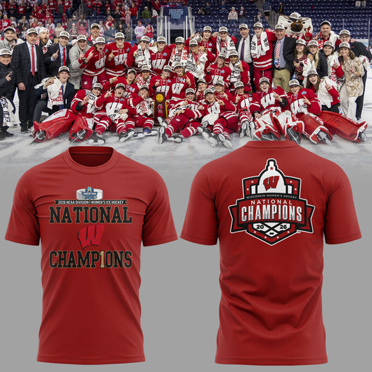 Limited Edition Wisconsin Badgers 2026 Women’s Hockey National Champions🏆 Shirt