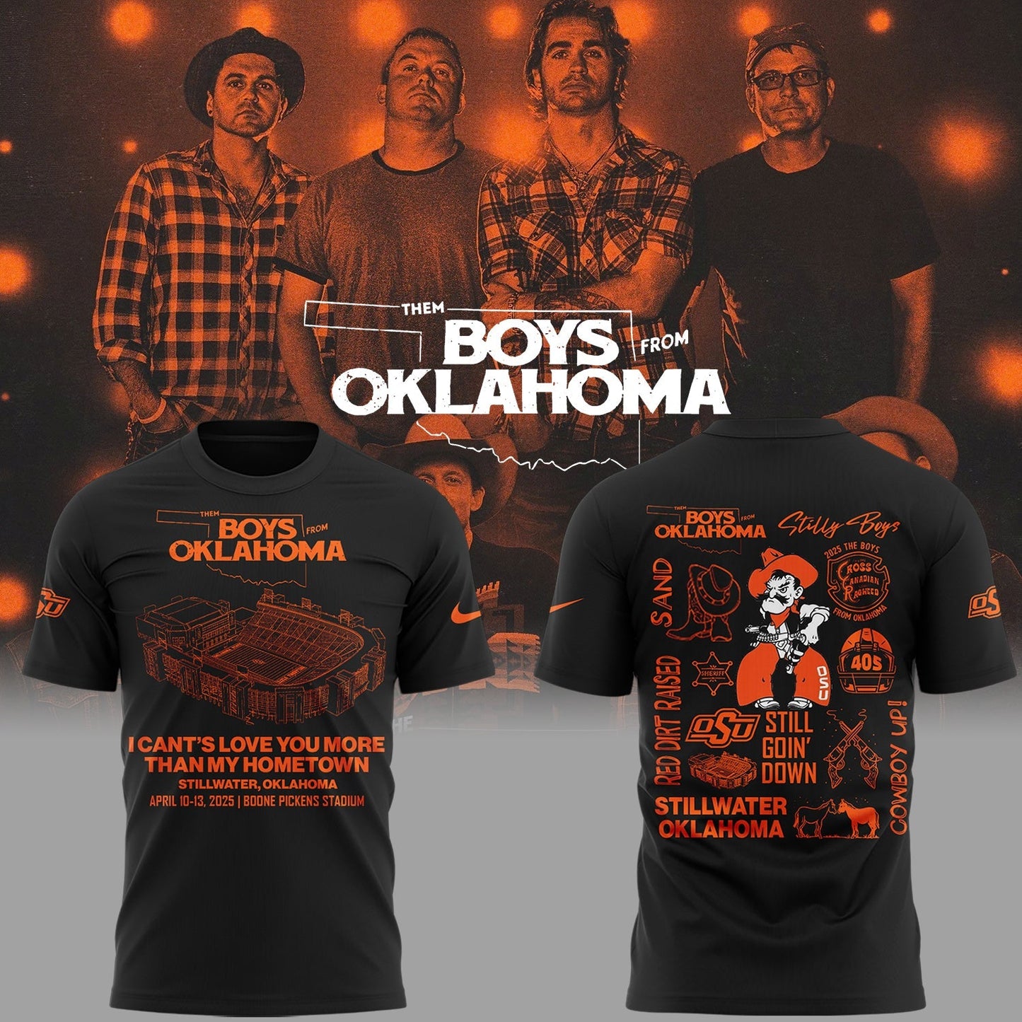 Limited Edition The Boys From Oklahoma Black T-Shirt