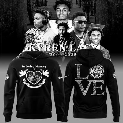 LSU In Loving Memory Of Kyren Lacy Hoodie Black LOVE