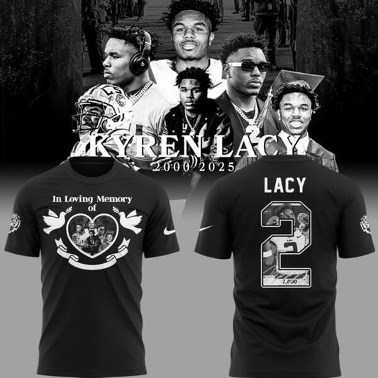 LSU Tiger In Loving Memory Of Kyren Lacy Black T-Shirt - LSU Tiger Shirt