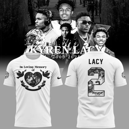 LSU Tiger In Loving Memory Of Kyren Lacy White T-Shirt - LSU Tiger Shirt