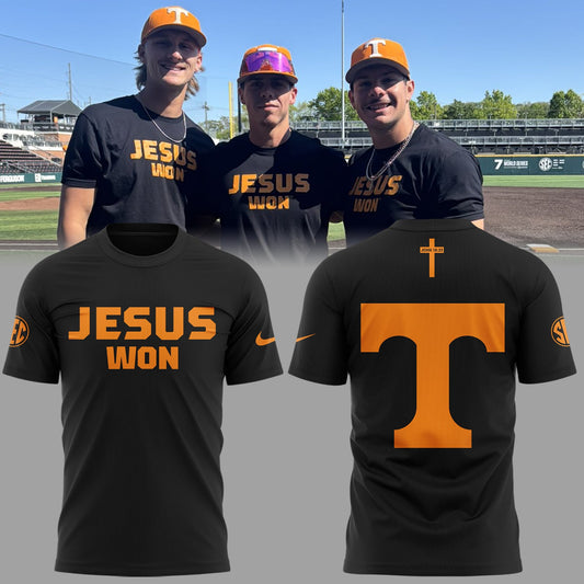 JESUS WON Shirt - Tennessee Baseball JESUS WON T-Shirt