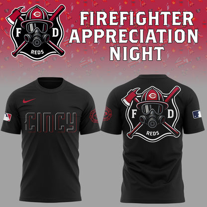 Cincinnati Reds x Firefighter Appreciation Night T-Shirt