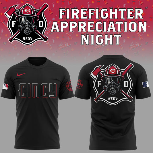 Cincinnati Reds x Firefighter Appreciation Night T-Shirt