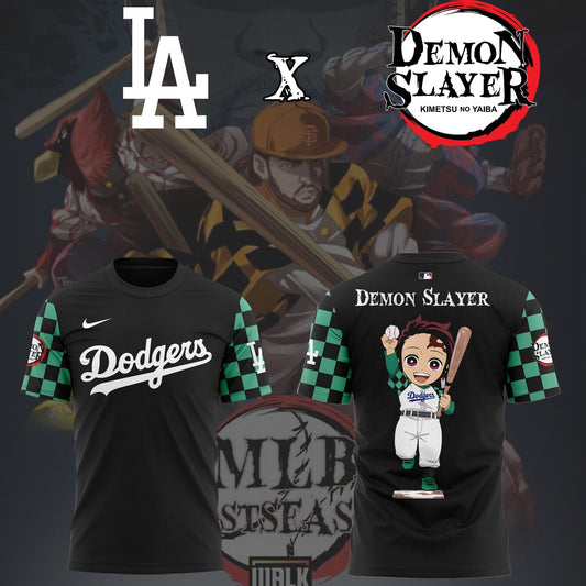 LA Dodgers vs Demon Slayer T-Shirt And Snapback 2025 Season