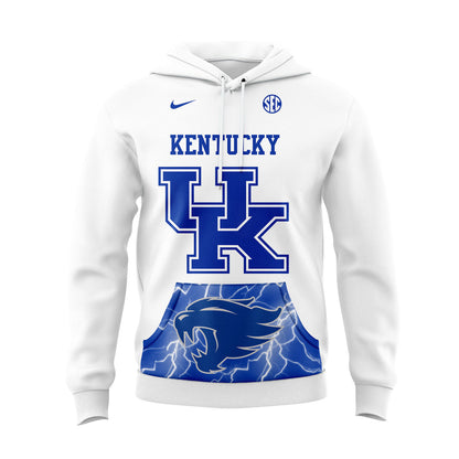 Kentucky Wildcats  White Hoodie