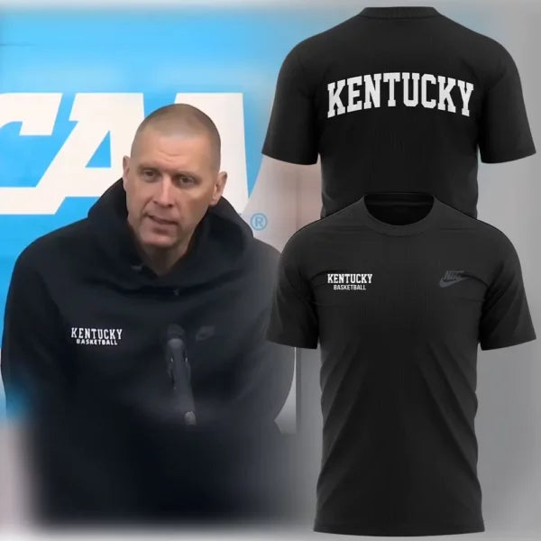 Kentucky Wildcats Men’s Basketball Coach "Mark Pope" All Black T-Shirt