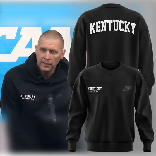 Kentucky Wildcats Men’s Basketball Coach "Mark Pope" All Black Sweatshirt