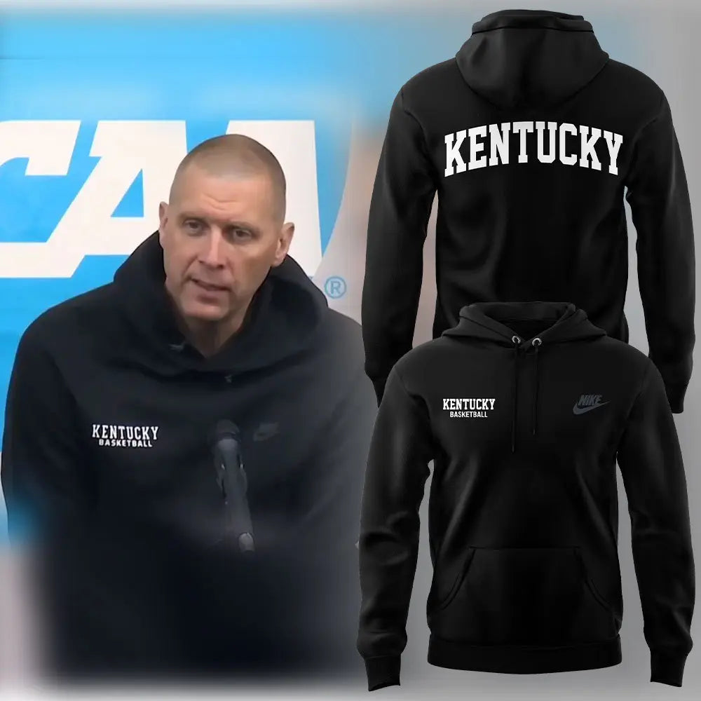 Kentucky Wildcats Men’s Basketball Coach "Mark Pope" All Black Hoodie