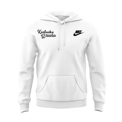 Kentucky Wildcats Men's Basketball White Hoodie 2025 New Season
