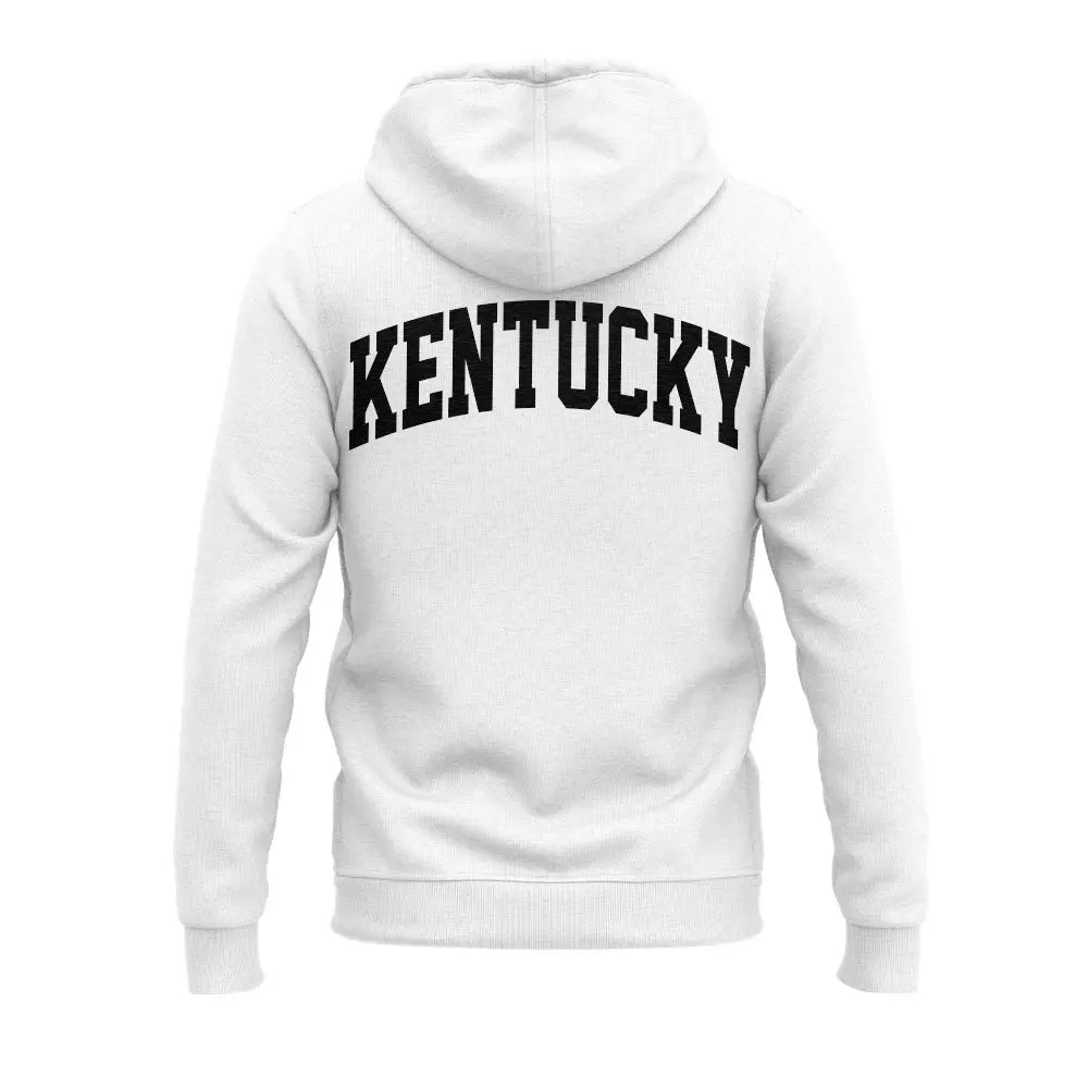 Kentucky Wildcats Men's Basketball White Zip Hoodie