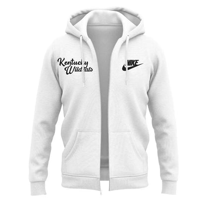 Kentucky Wildcats Men's Basketball White Zip Hoodie