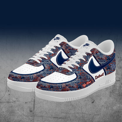 Detroit Tigers AF1 Sneakers Gifts For Detroit Tigers Fans Custom Name