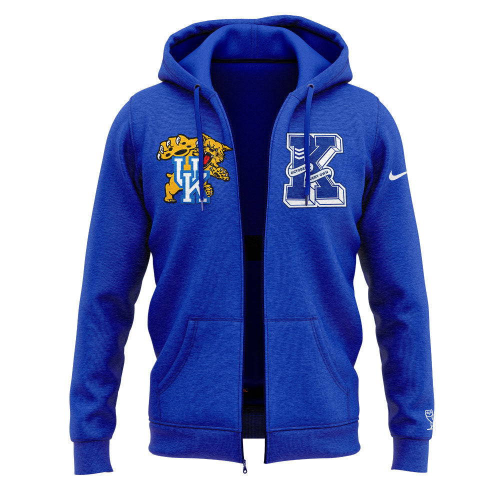 Kentucky Wildcats Men's Basketball Zip Hoodie 3D