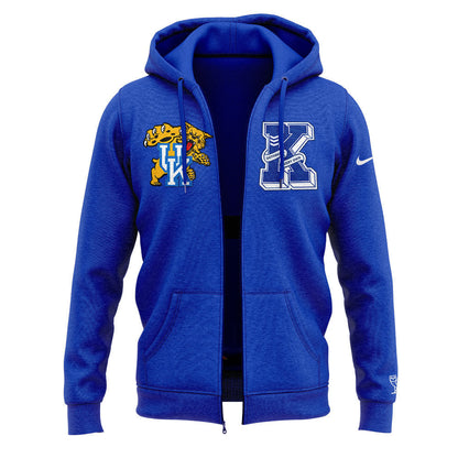 Kentucky Wildcats Men's Basketball Zip Hoodie 3D