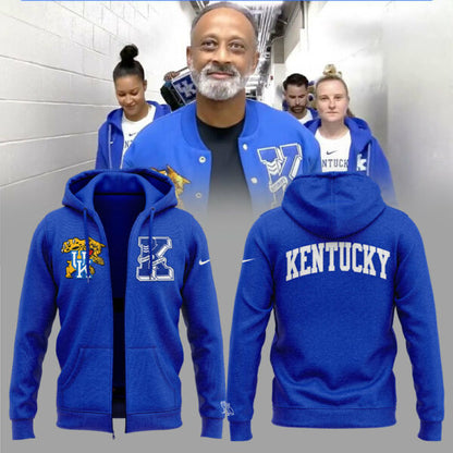 Kentucky Wildcats Men's Basketball Zip Hoodie 3D